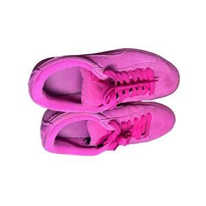 6.5 Puma Pink Suede Sneakers Lace Up